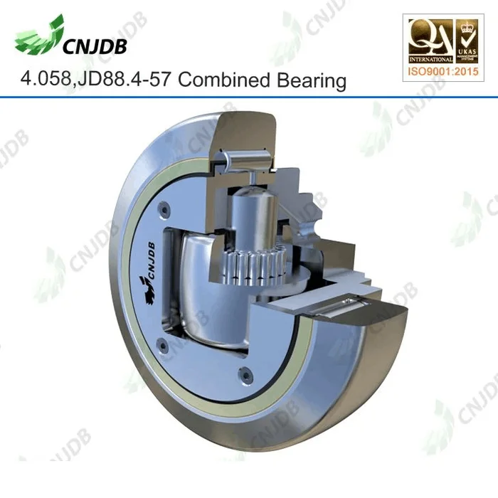 4.058 combined roller bearing with radial and axial rollers, cutaway view