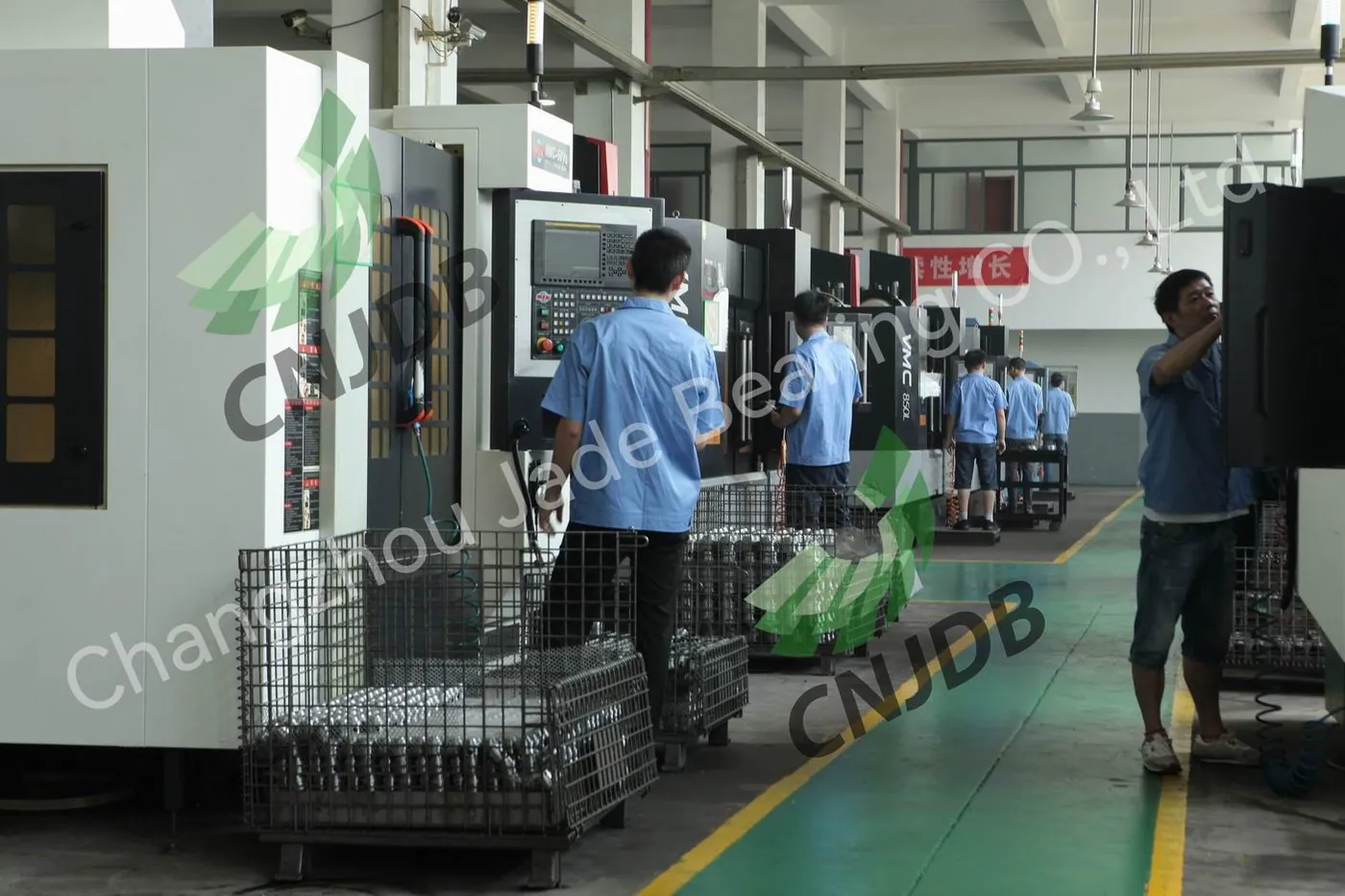 CNC machining centers at our Changzhou bearing factory