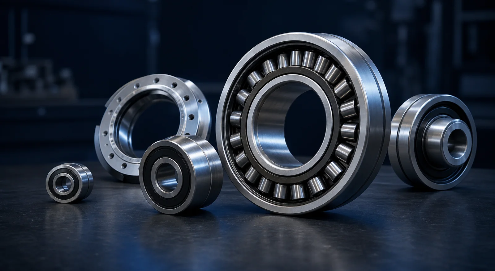 Industrial combined bearings, track rollers and roller bearings