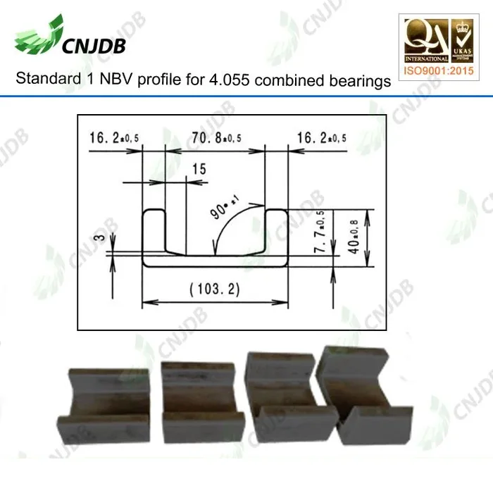 Standard 1 NbV steel U-profile sections for combined bearings
